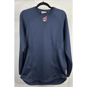 Majestic Cleveland Indians Long Sleeve Pullover Men’s Size Medium